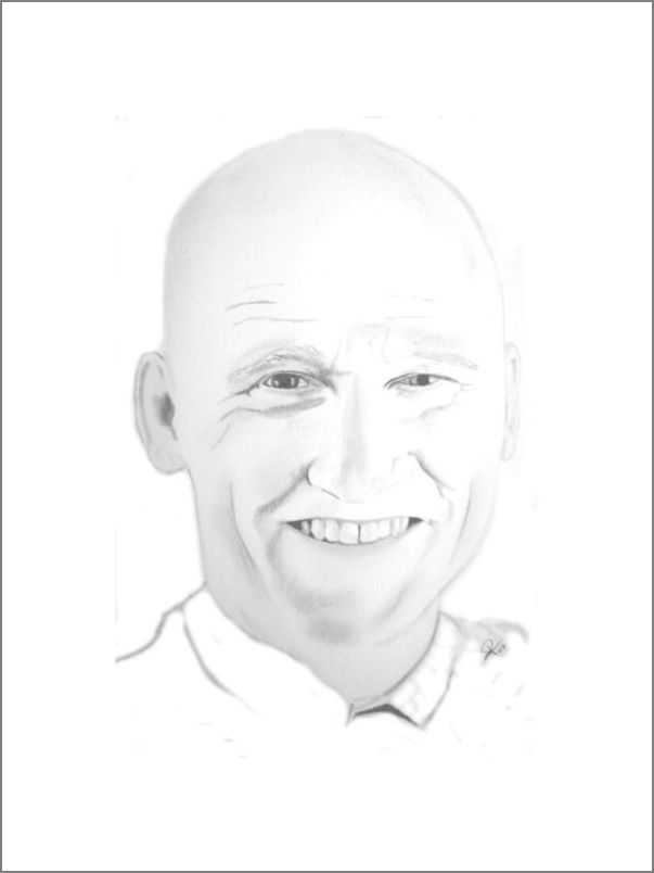 Bleistiftzeichnung Portrait Prof Dr med Th D